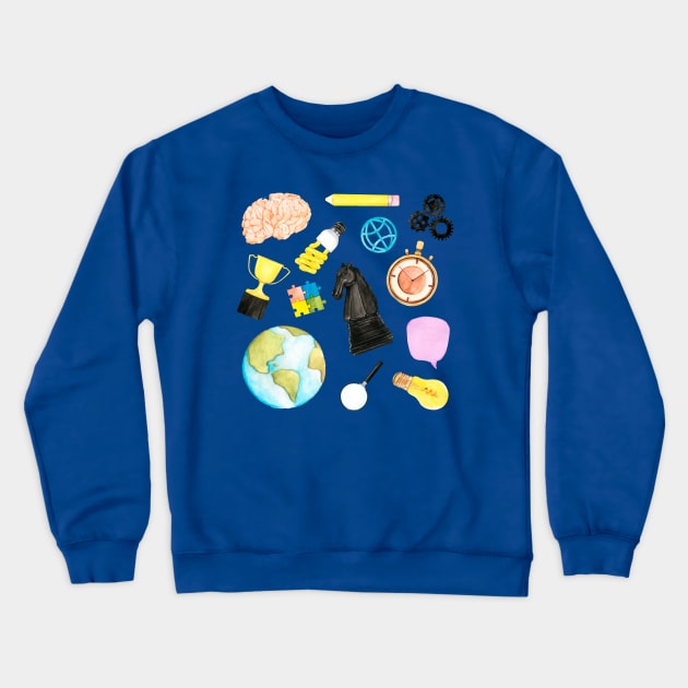 Random Doodle Crewneck Sweatshirt by Mako Design 